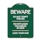 Signmission Beware Do Not Tempt Thieves Do Not Leave Valuables in View Lock Your Car, A-DES-GW-1824-24328 A-DES-GW-1824-24328 - alternate 1